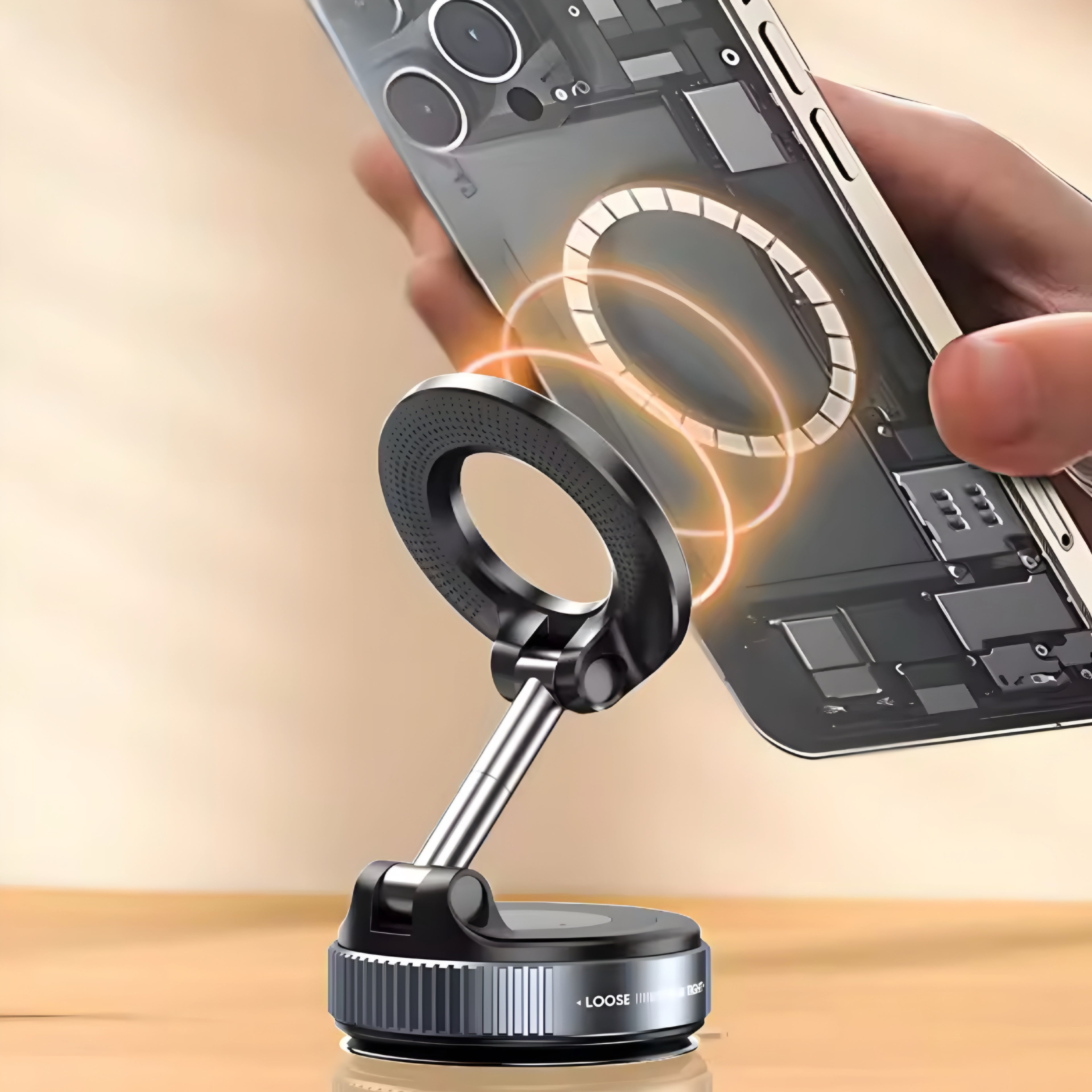 Magnetische Auto-Handyhalterung mit Vakuum