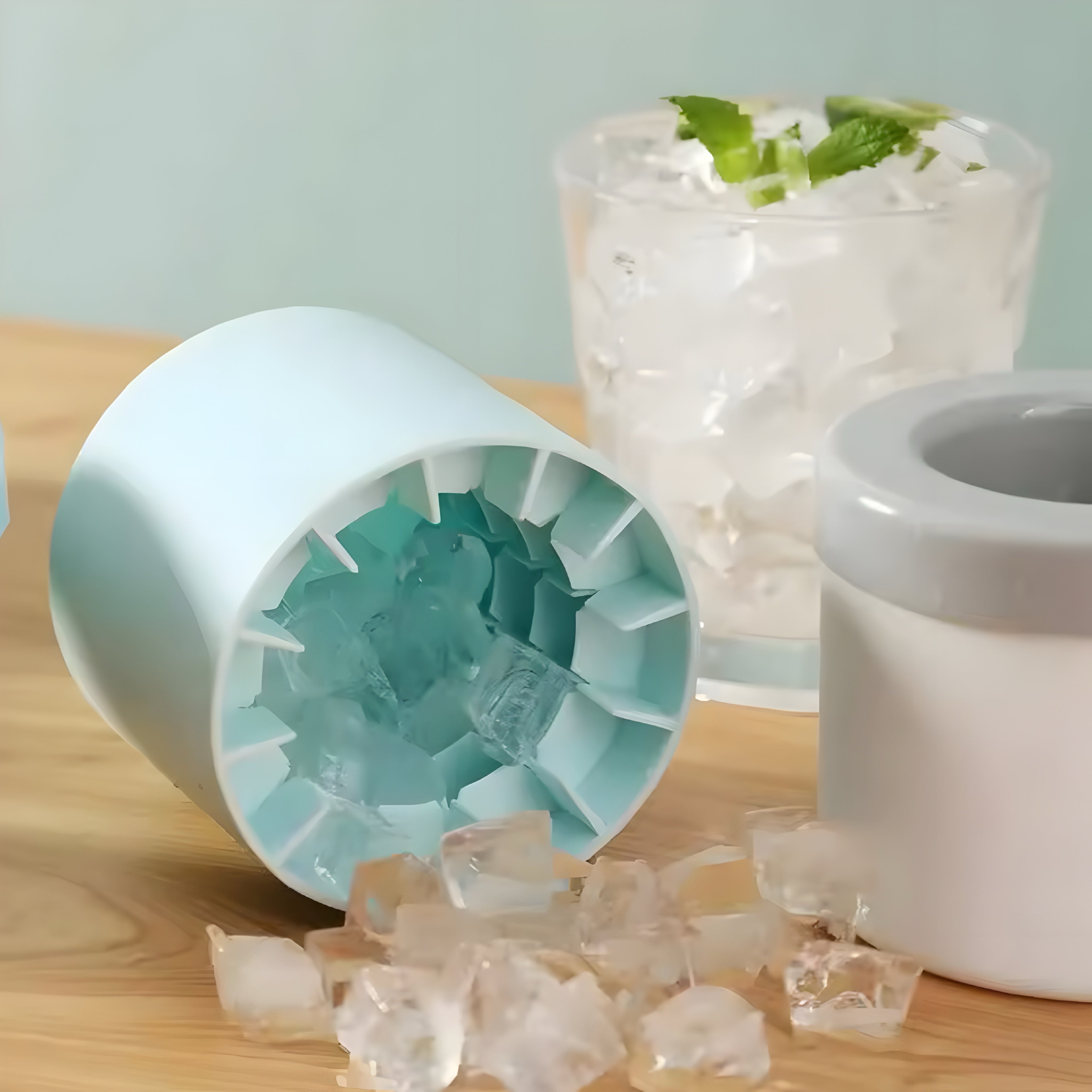 Silikon-Eiswürfelform & Eiskübel – 2-in-1 Lösung