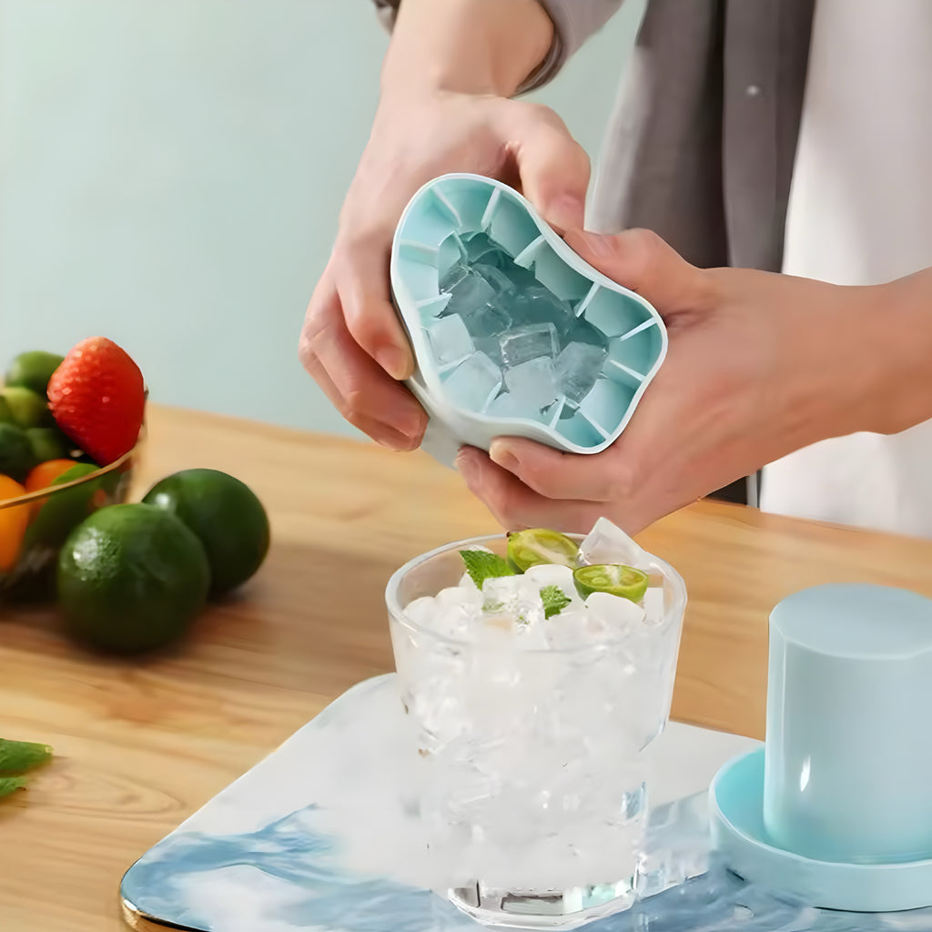 Silikon-Eiswürfelform & Eiskübel – 2-in-1 Lösung