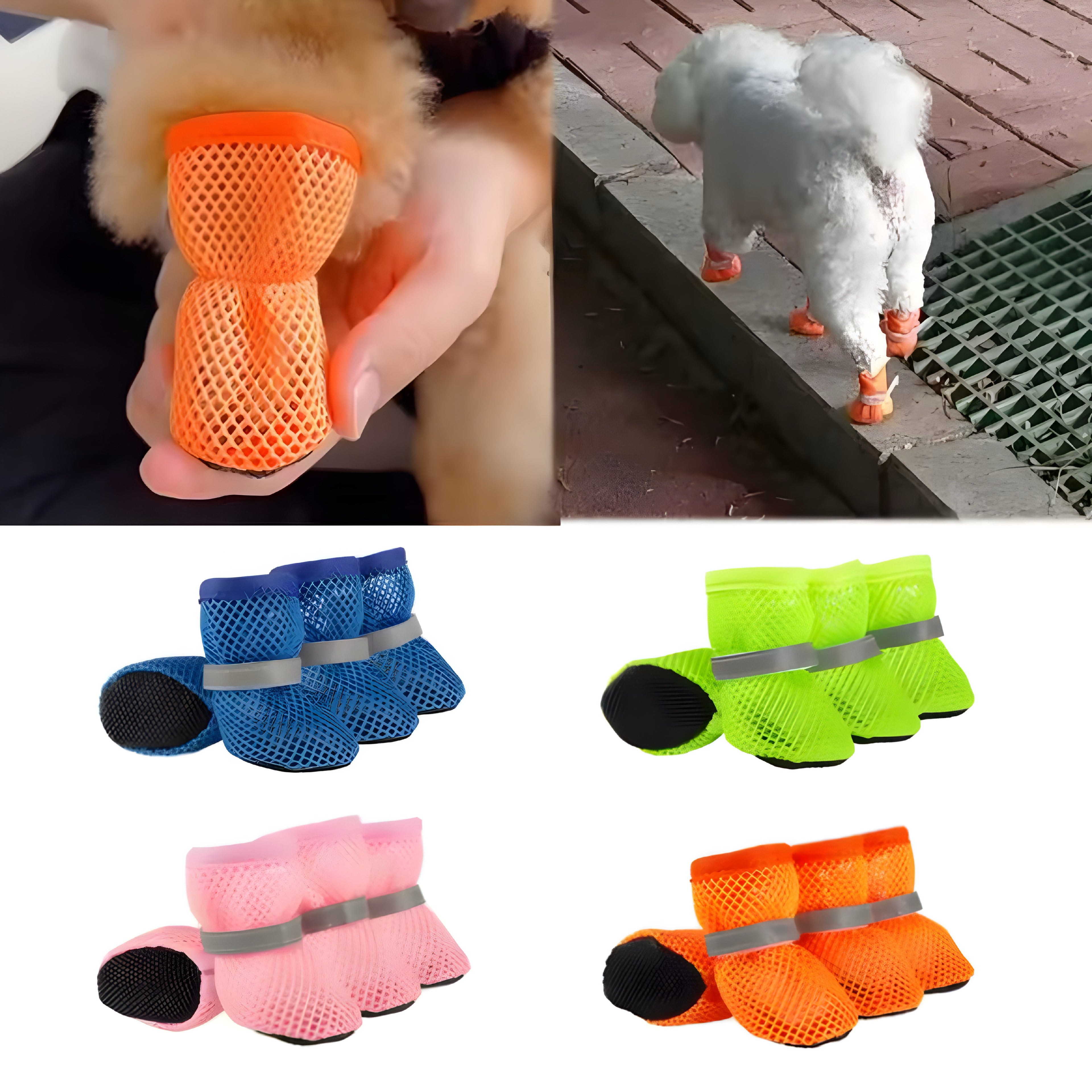 Atmungsaktive Hunde-Schuhe aus Mesh