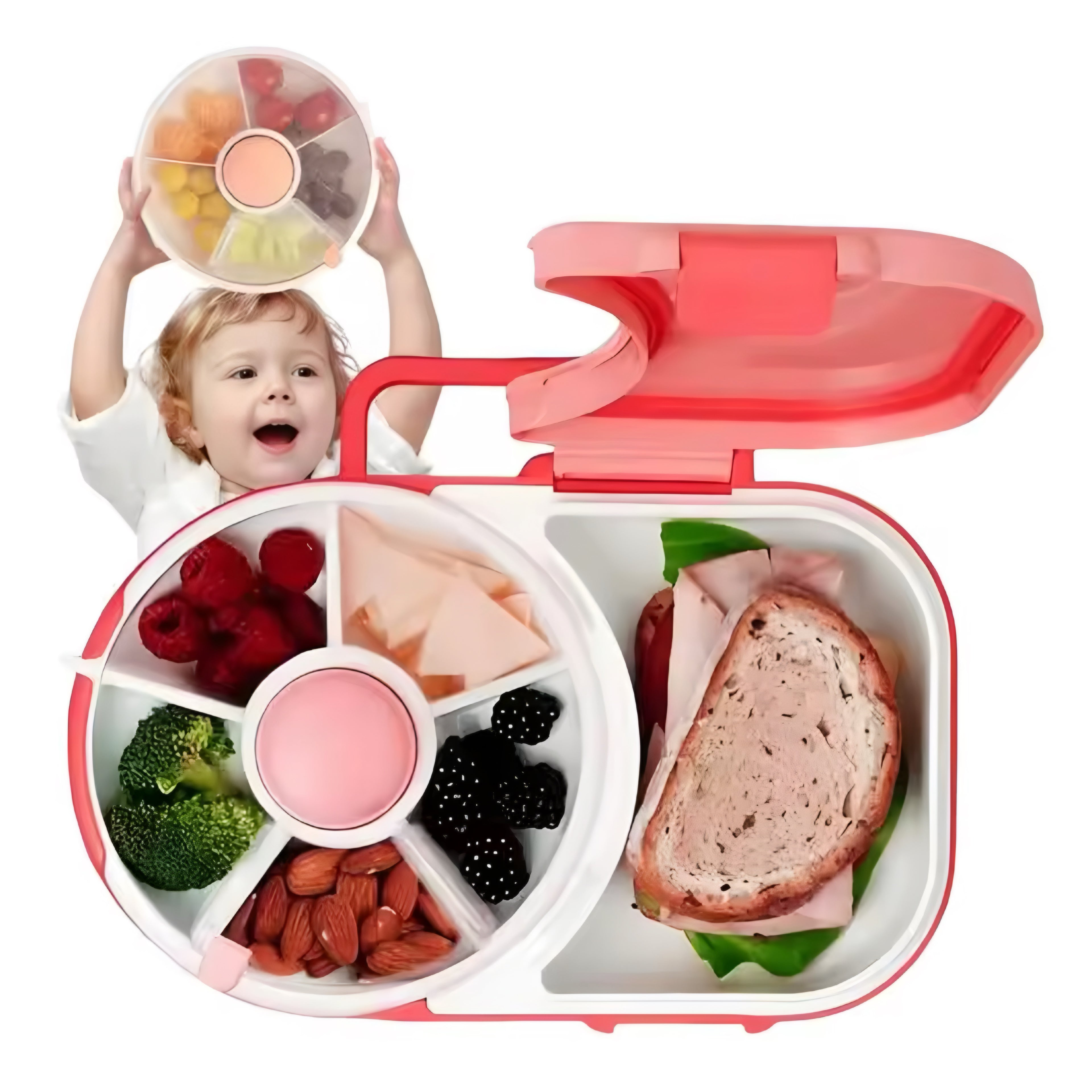 Kinder Lunchbox mit Drehfunktion & Snack-Spinner