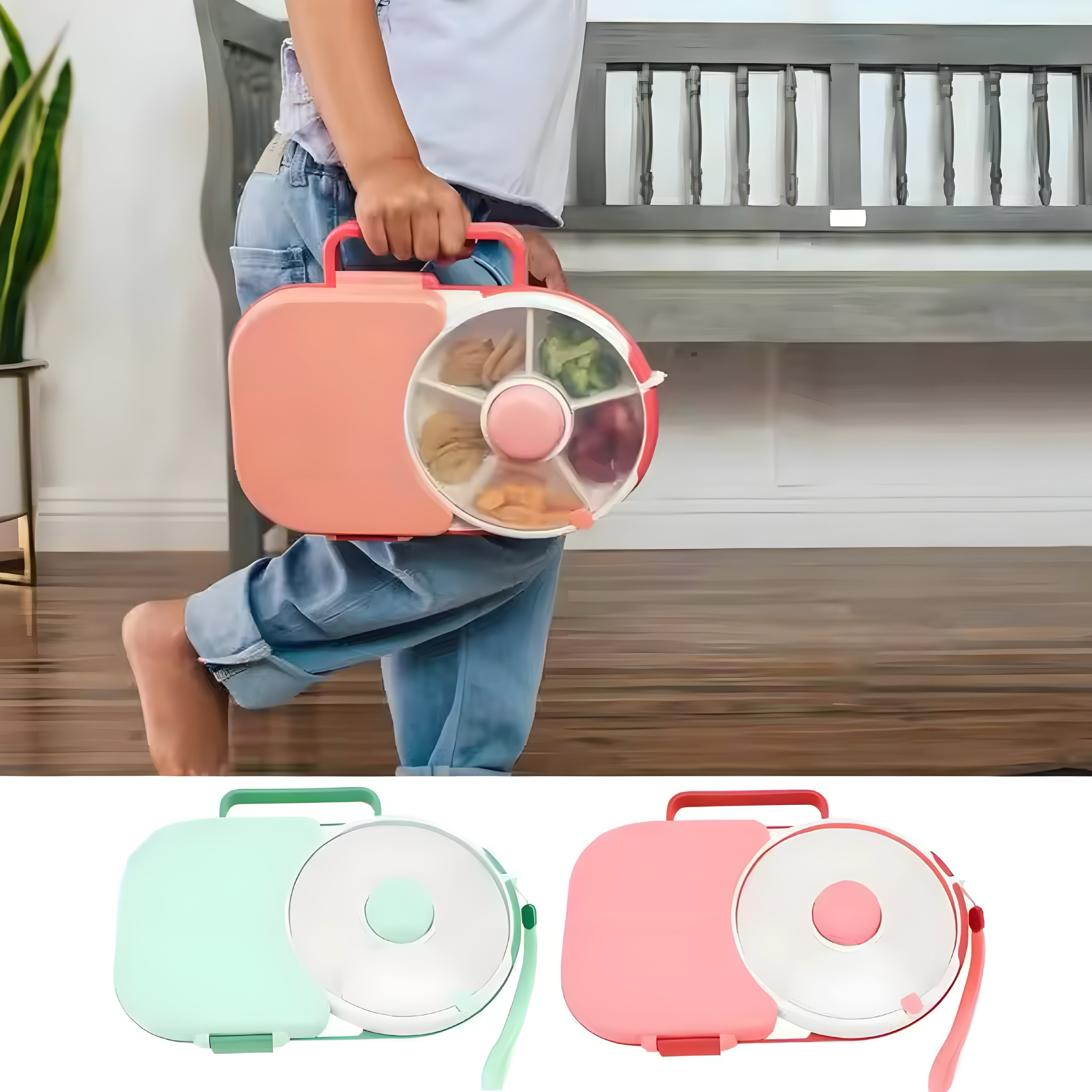 Kinder Lunchbox mit Drehfunktion & Snack-Spinner